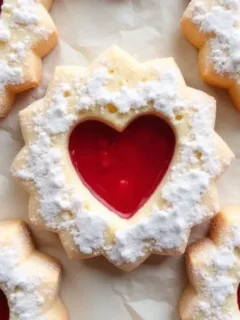 Linzer cookies Italian strawberry jam