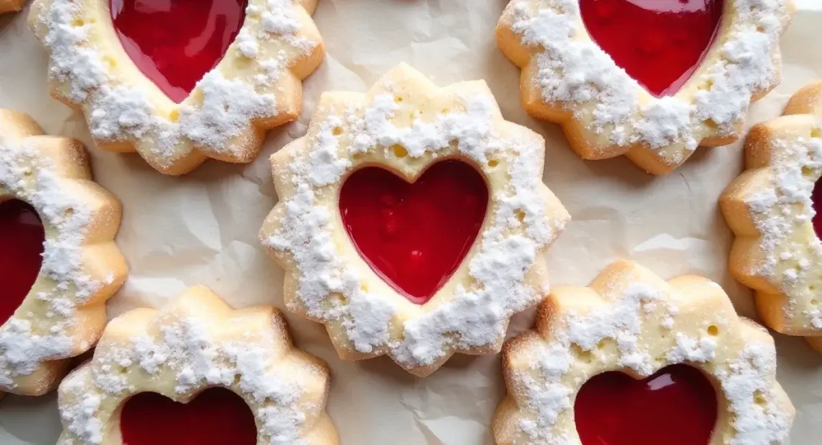 Linzer cookies Italian strawberry jam