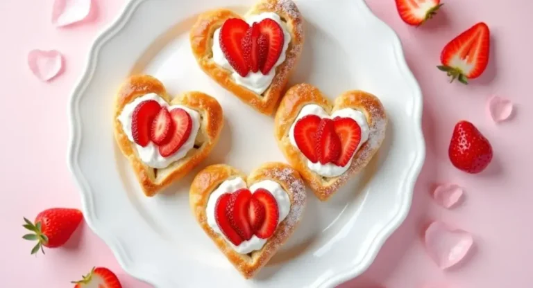 Strawberry Cream Cheese Heart Danishes