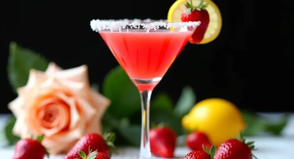 Strawberry Drop Martini Mocktail