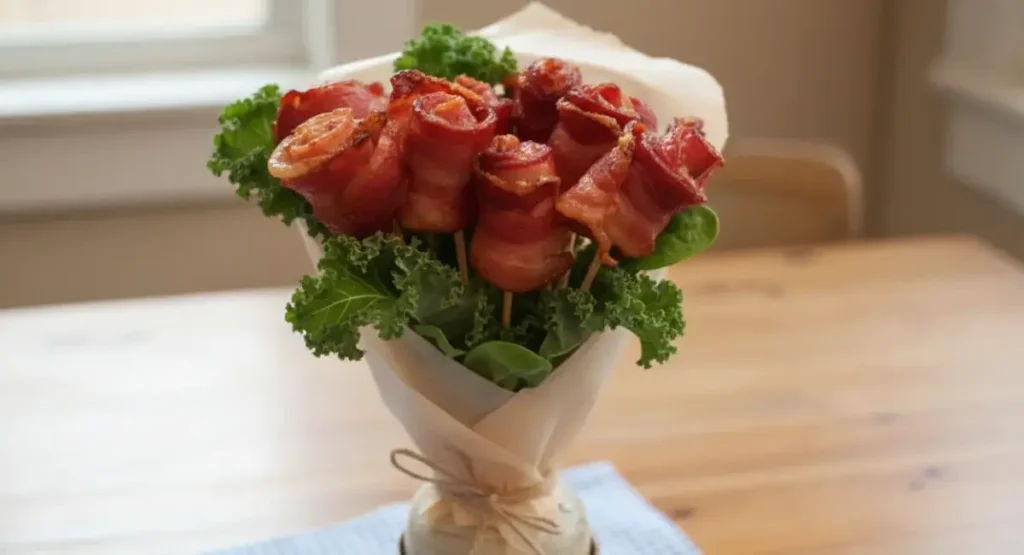 Valentine's Day Bacon Roses